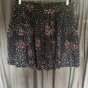 Torrid Black A-Line mini Skirt with Multicolor Floral Print